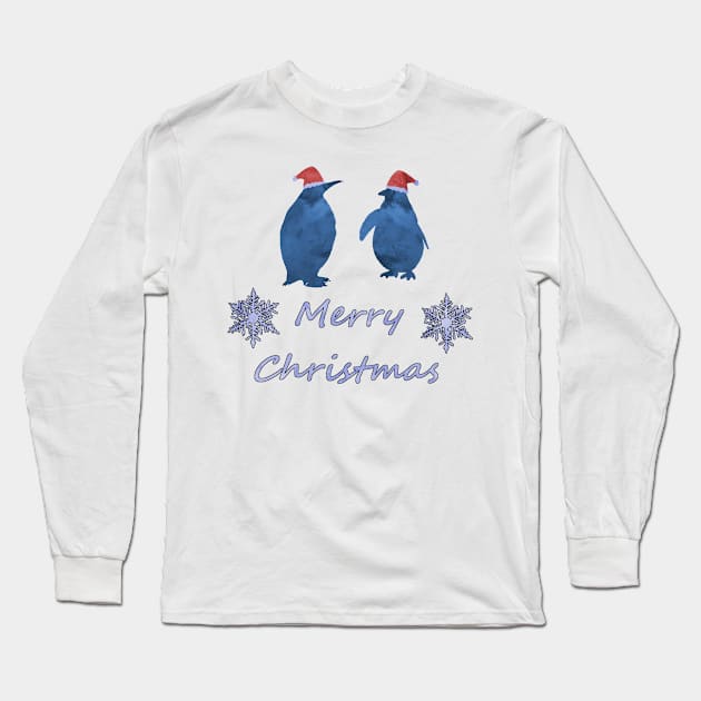 Santa Penguins Long Sleeve T-Shirt by TheJollyMarten